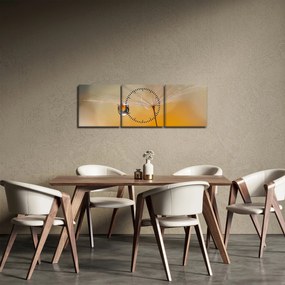 Kép - Makró virág (órával) (90x30 cm)