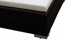 6-részes barna polyrattan kerti társalgószett párnákkal