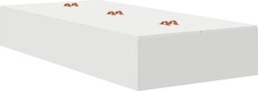 vidaXL Ágykeret tárolóval fiókkal tárolóval Fehér 90 cm Faanyag