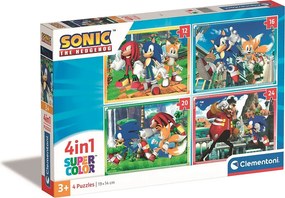 Sonic a sündisznó Save the Day 4 az 1-ben puzzle Clementoni