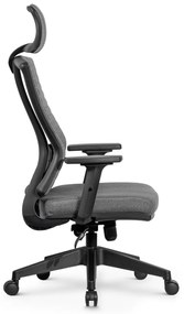 Ello ergonomikus szövet irodai forgószék deréktámasszal, fejtámasszal