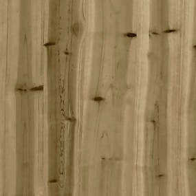 impregnált fenyőfa kerti magaságyás kerítéssel 200x50x50 cm