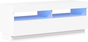 vidaXL magasfényű fehér TV-szekrény LED-lámpákkal 100 x 35 x 40 cm