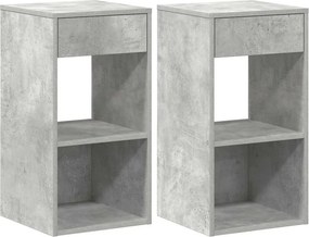 vidaXL éjjeliszekrények fiókos 2 db betonszürke 35x34x66,5 cm
