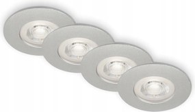 Süllyesztett Led lámpatestek Briloner IP44, 4x4,9W, 480lm, 9cm, matt króm, szett