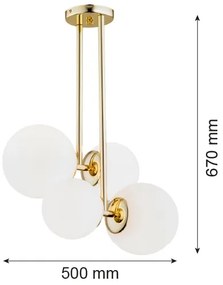 Argon 1743 - Csillár rúdon MORITZ 4xE27/15W/230V