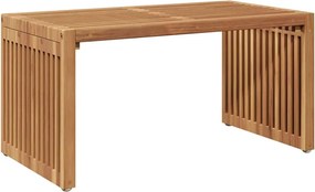 vidaXL Kerti Oldal Asztal Barna 70 x 37,5 x 35,5 cm Tömör Teakfa
