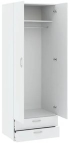 BASIC Gardróbszekrény Fehér Színben 74 cm