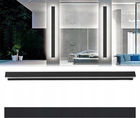 Kültéri Led fali lámpa fekete IP65 80cm/24w hosszú fali lámpa