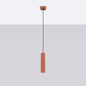 Sollux SL.1630 - Csillár zsinóron KARBON 1xGU10/10W/230V piros