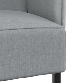 Magas Háttámlású Kanapé Világosszürke 109x56x121 cm Textil