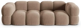 Barna bársony kanapé 250 cm Loretto – Cosmopolitan Design