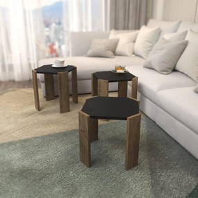 Dohányzóasztal Lori - Anthracite, Walnut