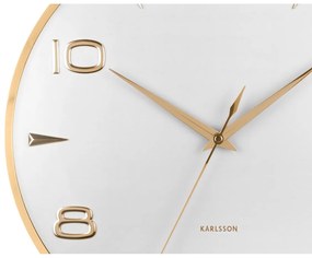 Karlsson 6017WH design falióra, fehér, átmérő: 40cm
