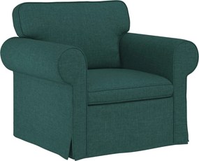 vidaXL Kanapé Sötétzöld 215 x 82 x 80 cm szövet
