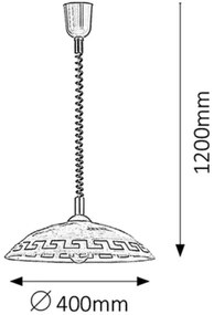 Rabalux 7640 - Csillár ETRUSCO 1xE27/60W/230V