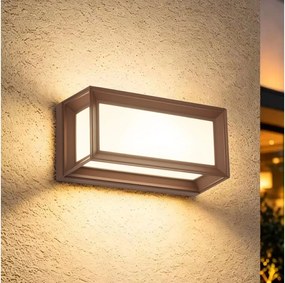 Brilagi - PARKER LED/12W/230V kültéri fali lámpa érzékelővel, barna, IP44