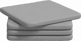 vidaXL Ülőpárnák 4 pcs Felhőszürke 40 x 40 x 3 cm szövet