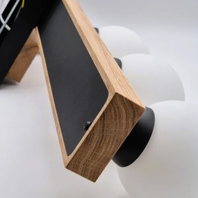 Felületre szerelhető csillár MATTE 2xE27/15W/230V + 3xG9/5W/230V fekete/tölgy