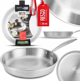 Serpenyő Resto Crater 26CM Indukciós Tri-ply Tapadásmentes Ergonómikus