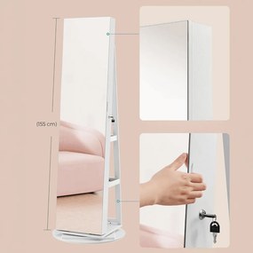 Zrcadlo, mdf, bílá, AZR-E1207 WT