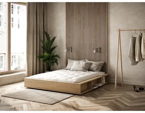 Borovi fenyő franciaágy ágyráccsal 180x200 cm Ziggy – Karup Design