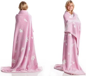 Prémium Márkás Meleg Aranyos Fluo Világító Takaró SÖTÉTBEN130X150 cm Kn