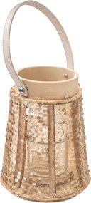 Lámpás flitterekkel CONE GLAM 22 cm, természetes