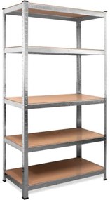 monzana® Polc 170x75x30 cm - ezüst