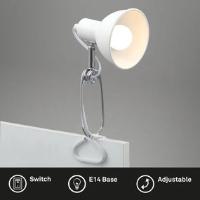 Briloner 2790-016 - Csipeszes lámpa FIX 1xE14/8W/230V fehér