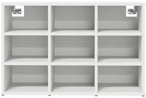 Cipősszekrény polcokkal Fehér 77.5 x 30 x 51 cm Faanyag