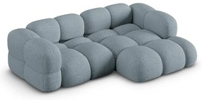 Világoskék sarokkanapé (jobb oldali-heverő résszel) Loretto – Cosmopolitan Design