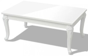 Fehér magasfényű 100x60x42 cm-es dohányzóasztal