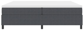 Boxspring ágy matraccal Sötétszürke 200x200 cm Kordbársony anyag