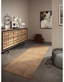Bézs kézi szövésű gyapjú futószőnyeg 80x250 cm Alexis – Villeroy&amp;Boch
