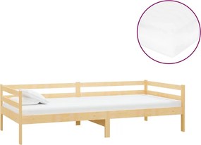 vidaXL tömör fenyőfa dívány matraccal 90 x 200 cm