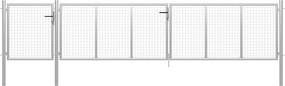 vidaXL ezüst színű acél kerti kapu 500 x 100 cm