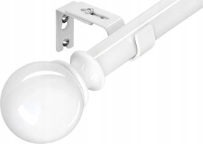 Függönykarnis átvezetőkkel egyszemélyes állítható fehér 180-260cm