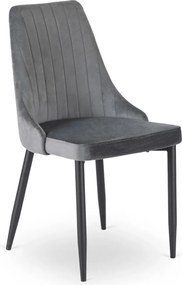 Étkezőszék szürke bársony kárpittal – BARI