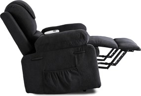 FENIX elektromos masszázsfotel felállás segítő funkcióval fekete