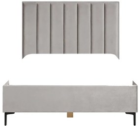 Franciaágy 140x200 cm Sanaza (világosszürke) (tárolóhellyel). 1035506