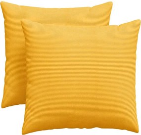 vidaXL Kanapé párnák 2 pcs Világos sárga 45 x 45 cm Bársonyos szövet