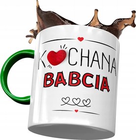 Zöld Bögre Nagymama Napjára Nyomtatott Fotóval