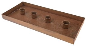 Fém gyertyatartó Rustik, 33 x 2,5 x 15 cm, 33 cm