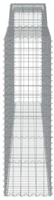 vidaXL 9 db íves horganyzott vas gabion kosár 400x50x160/180 cm