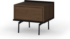 Zenar éjjeliszekrény fiókkal 50 cm - dió elegant / fekete