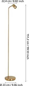 Eglo 901866 - Állólámpa RIGOMAGNO 1xGU10/5W/230V arany