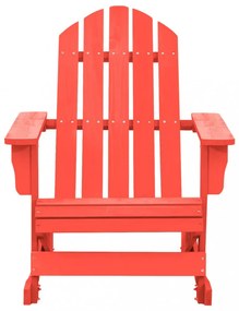 piros tömör fenyőfa kerti Adirondack hintaszék