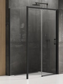 New Trendy Prime Black zuhanykabin 100x100 cm négyzet fekete félmatt/átlátszó üveg K-1279