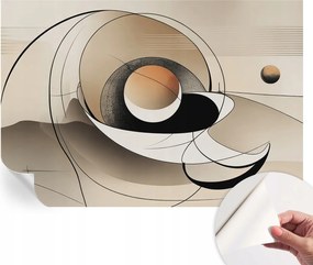 Divatos öntapadós fali tapéta Furnér Harmonikus absztrakt 152x104 cm